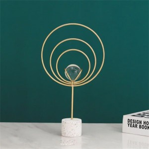 بلورة ذهبي دوائر حجم كبير مع ستاند بيوتر