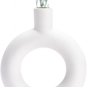 طقم تحف / مزهريات ابيض دائري بورسلان 3 قطع 7-6+7+8 طقم تحف / مزهريات ابيض دائري بورسلان 3 قطع 7-6+7+8