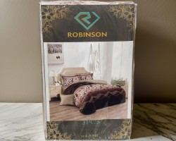 ملف مفرد معرق مايكروفايبر روبنسون قطعتين مقاس 90 × 200 + 25 ووجه مخدة 50 × 70