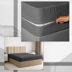 كيس فرشة ملاحف مايكروفايبر سحاب لون سكني 160 * 190 + 20 سم كيس فرشة ملاحف مايكروفايبر سحاب لون سكني 160 * 190 + 20 سم