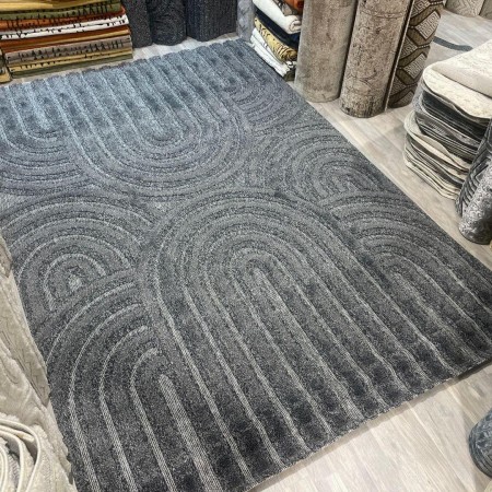 سجاد بكليه بصمة مقاس 220 × 310 لون سكني غامق