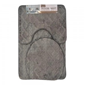 طقم حمام فرو ارنب مع ارضية لاصقة ثلاثة قطع