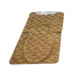 طقم حمام سادة اسفنجي ذكي ثقيل 3 قطع