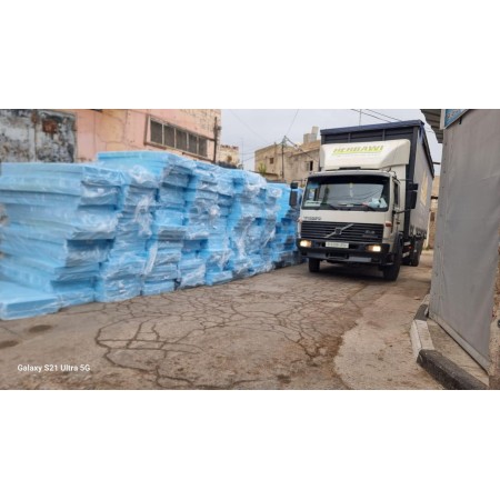 ارتفاع 10 سم ضغط 33 فرشة اسفنج ازرق 175 × 65