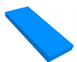 ارتفاع 12 سم ضغط 33 فرشة اسفنج ازرق 175 × 65 