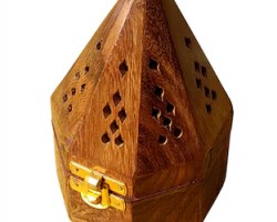 مبخره خشب زان محفر شكل مضلع