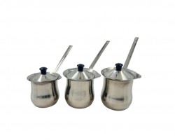 غلاية قهوة ستانلس مع غطاء نمرة 9