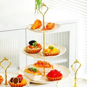 مضيفه التفضيل ضيافه اكريليك لون بيج حيط ذهبي ثلاث طبقات