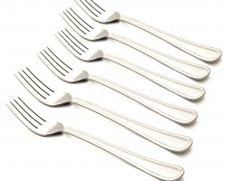 طقم شوك ستانلس ستيل ثقيل سادة حجم كبير