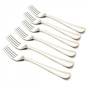 طقم شوك ستانلس ستيل ثقيل سادة حجم كبير