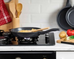 طقم 3 قلايات جرانيت MASS Dokum Tava مع نظام توزيع حرارة 20-24-28 سم