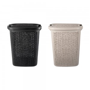 سلة غسيل مع غطاء بلاستيك ريتان ثقيل 65 لتر ADS040 asude plus