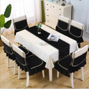 طقم وجه طاوله سفره مع غطاء 6 كراسي دانتيل طقم وجه طاوله سفره مع غطاء 6 كراسي دانتيل