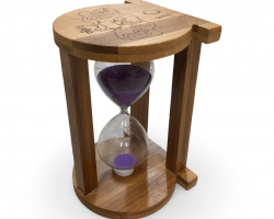 ساعة رملية خشبية شكل جوهرة 10دقائق Peppa Pig