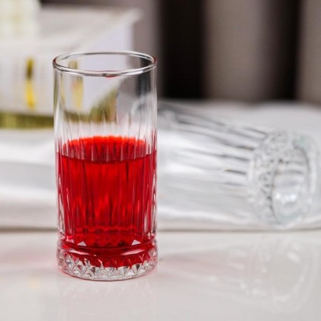 طقم كاسات ماء / مياه 6 قطع زجاج طويل شفاف مصري منقش GLASIA طقم كاسات ماء / مياه 6 قطع زجاج طويل شفاف مصري منقش GLASIA