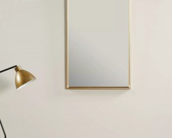 مراة حائط / تعليق اطار بلاستيك شكل مستطيل مقاس 68 × 48 سم 