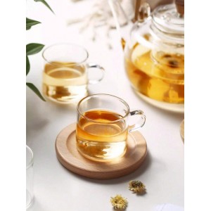 كاسات زجاج شفاف للقهوة 6 قطع موديل GOOD MORNINIG