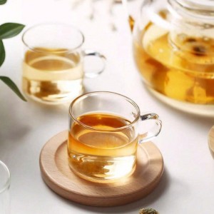 كاسات زجاج شفاف للقهوة 6 قطع موديل GOOD MORNINIG