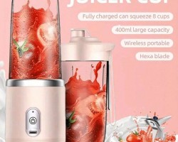 خلاط العصائر المحمول باليو اس بي 400مل/قطعة ب6 شفرات, كوب العصائر الكهربائي الصغير والخلاط اللذيذ, سحق الثلج ومعالج الأغذية التلقائي