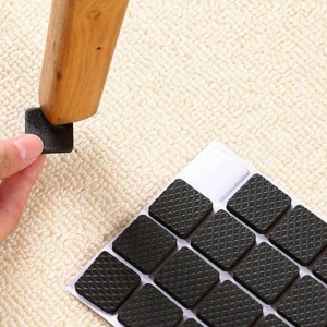 قطع حماية ارجل الاثاث - كرت لبادة كرسي / ارجل اثاث مربع 16 قطعة