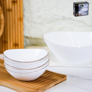 طقم جاط + 6 قطع زبادي بيضاوي حز ذهبي طقم جاط + 6 قطع زبادي بيضاوي حز ذهبي