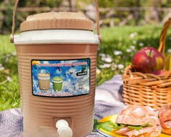 ثلاجة - حافظة مياه - مطرة مياه مع يد وحنفية 5.7 لتر