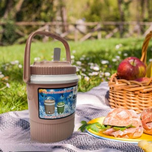 ثلاجة - حافظة مياه - مطرة مياه مع يد وحنفية طقم 2.2 لتر