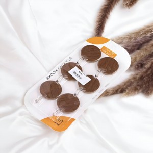 طقم كرت علاقة ملابس خشبي طبع 6 قطع