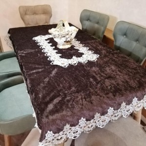 شرشف سفرة مقاس 120 × 220 سم سادة مخمل شمواه ثقيل FH22