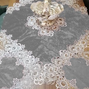 شرشف طاولة وسط + 4 وجه اسكمله سادة مخمل شمواه ثقيل FH22 شرشف طاولة وسط + 4 وجه اسكمله سادة مخمل شمواه ثقيل FH22