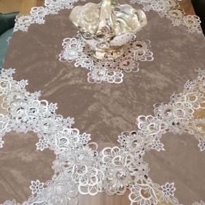 شرشف طاولة وسط + 4 وجه اسكمله سادة مخمل شمواه ثقيل FH22 شرشف طاولة وسط + 4 وجه اسكمله سادة مخمل شمواه ثقيل FH22