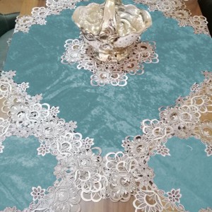 شرشف طاولة وسط + 4 وجه اسكمله سادة مخمل شمواه ثقيل FH22 شرشف طاولة وسط + 4 وجه اسكمله سادة مخمل شمواه ثقيل FH22