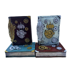 فازه شكل كتاب ديكور مع ريشة سميت