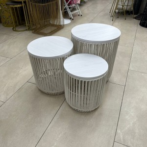 طقم اسكملات صنارة ثلاث قطع نسيج عمودي