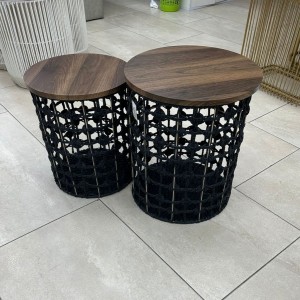 طقم اسكملات صنارة 2 قطعة نسيج مربعات