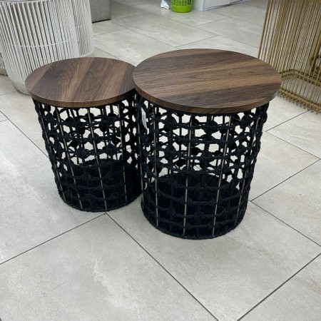 طقم اسكملات صنارة 2 قطعة نسيج مربعات