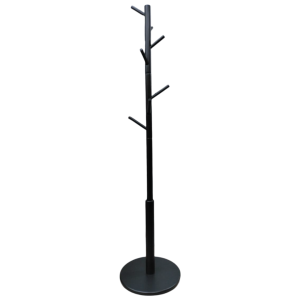 شماعة ملابس خشبية JYSK قاعدة مدور ثقيل اسود