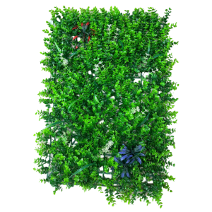 قطع ديكور للجدران ورد صناعي على شبك بلاستك مقاس 40 × 60 سم