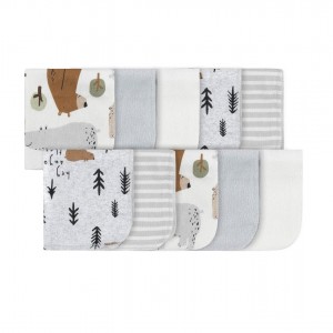 طقم 10 بشاكير وجه بيبي ملون Snugly