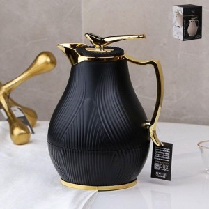 ثيرموس اسود محزز مبطن مع يد وراس عصفور ذهبي 1 لتر I82410-1.0L-BL ثيرموس اسود محزز مبطن مع يد وراس عصفور ذهبي 1 لتر I82410-1.0L-BL