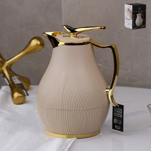 ثيرموس كابوتشينو محزز مبطن مع يد وراس عصفور ذهبي 1 لتر I82410-1.0L-LA ثيرموس كابوتشينو محزز مبطن مع يد وراس عصفور ذهبي 1 لتر I82410-1.0L-LA