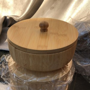 مضيفة بامبو مدور 25 سم مع غطاء مضيفة بامبو مدور 25 سم مع غطاء