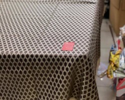 شرشف طاولة سفرة حجم كبير 140 × 220 خلية نحل