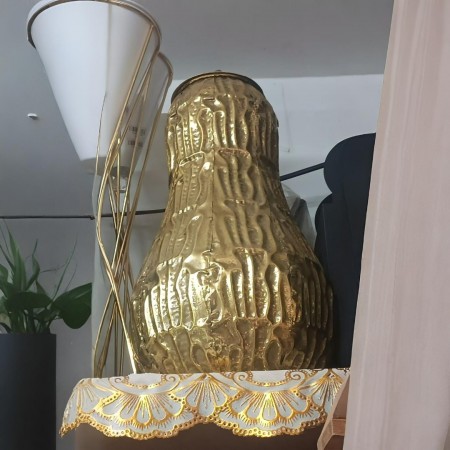 فازة - تحفة نحاس شكل يقطين ديكور حجم كبير