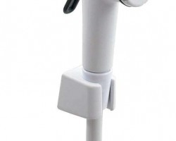 شطاف مع قاعدة وبربيش بلاستيك ابيض