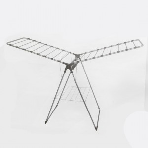 منشر غسيل طبقة قصب عريض فضي مع بلاستيك ثقيل منشر غسيل طبقة قصب عريض فضي مع بلاستيك ثقيل