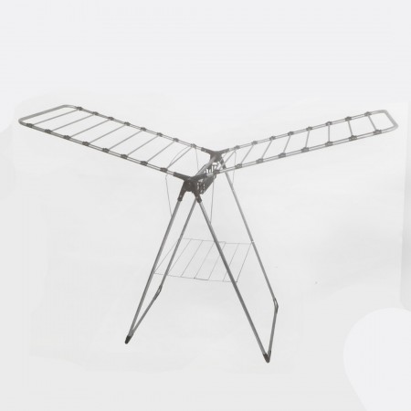 منشر غسيل طبقة قصب عريض فضي مع بلاستيك ثقيل
