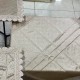 شرشف طاولة وسط + 4 وجه اسكمله سادة مخمل CNC ثقيل FH23