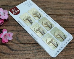 كرت علاقات علاقة حائط تلزيق لاصقة  ذهبي 6 قطع