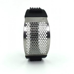 هراسة ثوم ستانلس مع مقبض بلاستيك